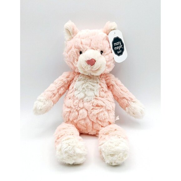 MARY MEYER Putty Nursery Soft Plush Toy Pink Kitty Cat 11" NEW - Picture 1 of 5